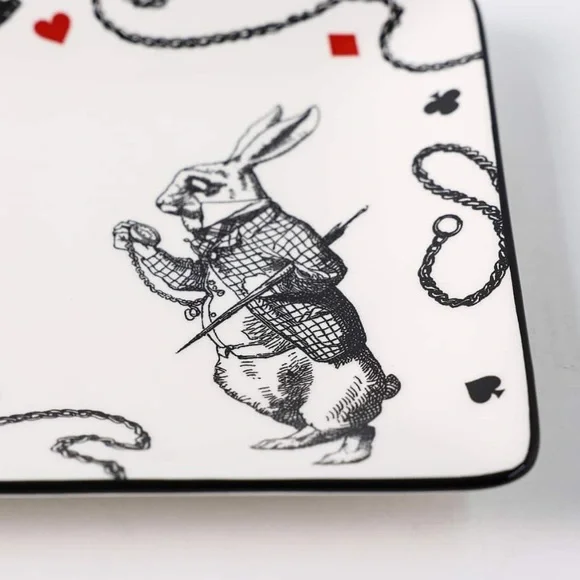 Alice in Wonderland White Rabbit Ceramic Food Platter. - Picture 6 of 8